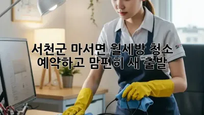 서천군 마서면 월세방 청소🧹, 예약하고 맘편히 새 출발!