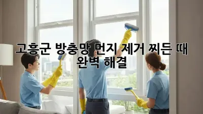 ✨ 고흥군 방충망 먼지 제거, 찌든 때 완벽 해결! 🏡